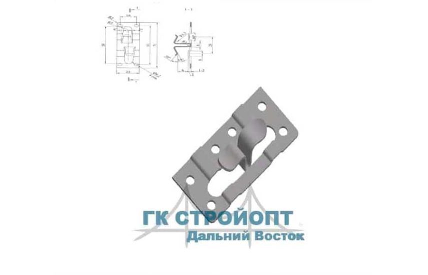 КЛЯЙМЕР БОКОВОЙ ДЛЯ КЕРАМОГРАНИТА