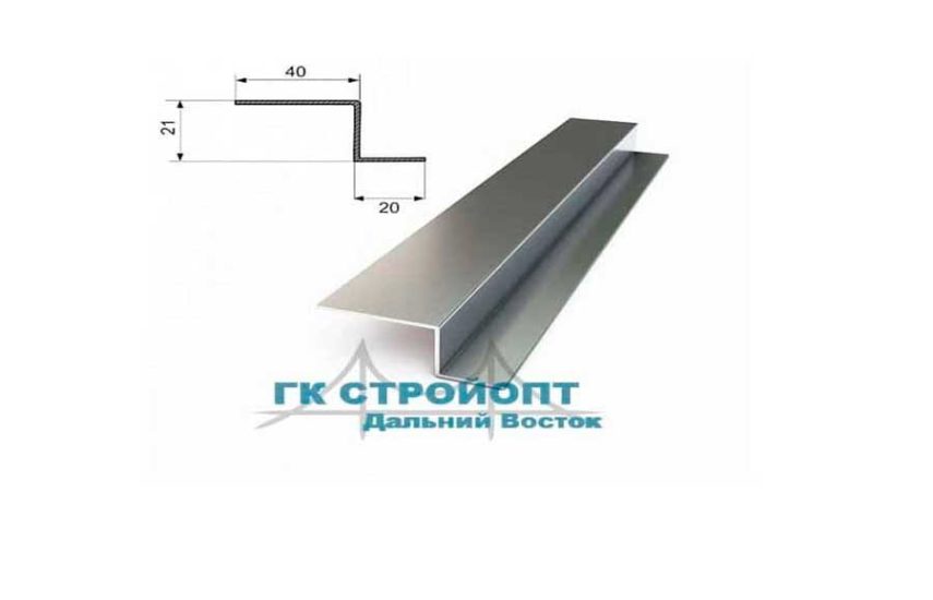ПРОФИЛЬ ВЕРТИКАЛЬНЫЙ ПРОМЕЖУТОЧНЫЙ 40х21.5х20